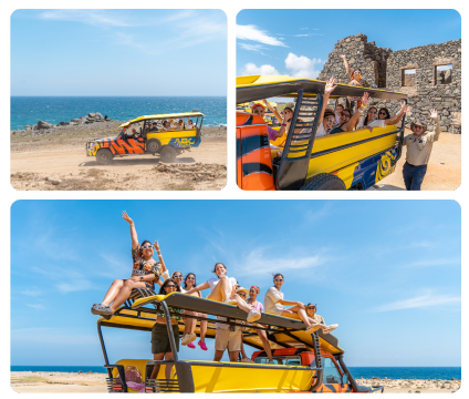 ABC Tours Aruba About a group of people riding on the back of a boat