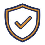 Shield icon with checkmark inside